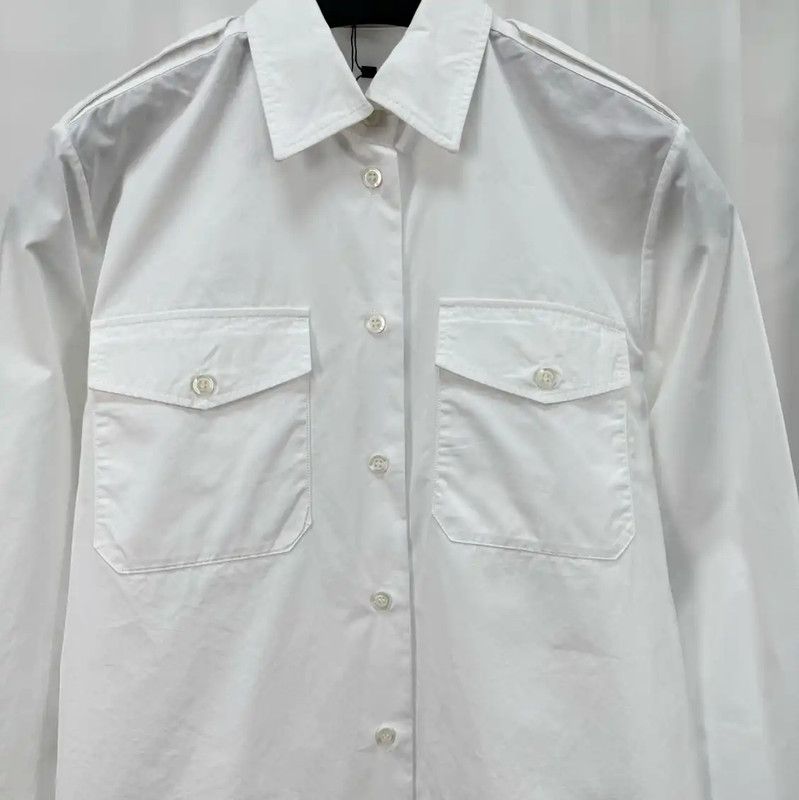 Prada Prada Women's White Long Sleeve Shirt Size S / US 4 / IT 40 - 3 Thumbnail
