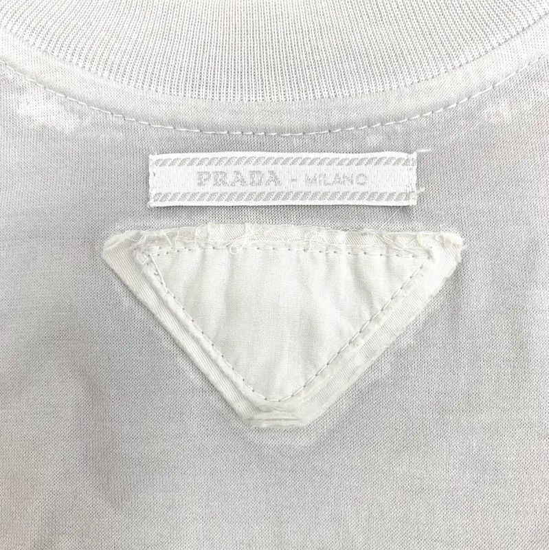 Prada Prada Gray Cotton Women's T-Shirt Size M / US 6-8 / IT 42-44 - 5 Thumbnail