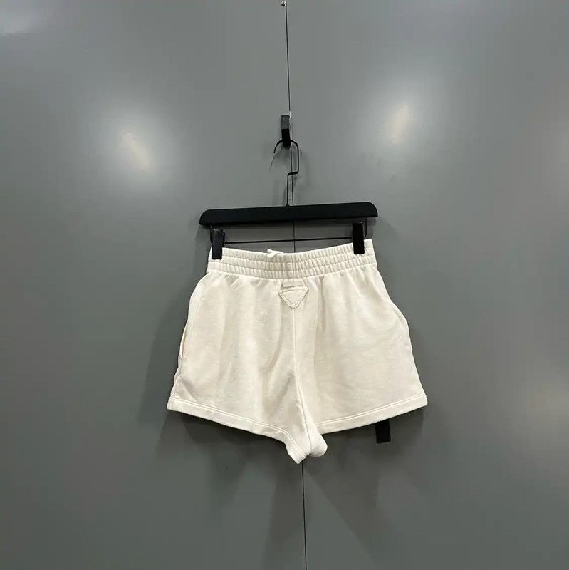 Prada Prada Summer Cream Cotton Women's Shorts Size 23" - 2 Thumbnail