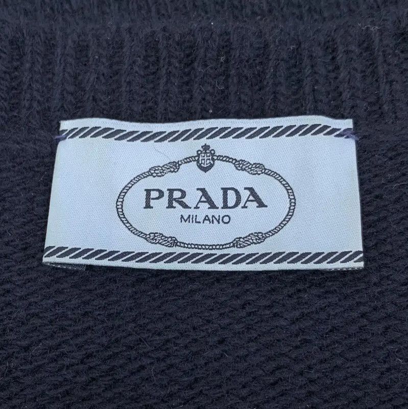 Prada Prada Women's Navy Wool Knit Sweater Size M / US 6-8 / IT 42-44 - 5 Thumbnail