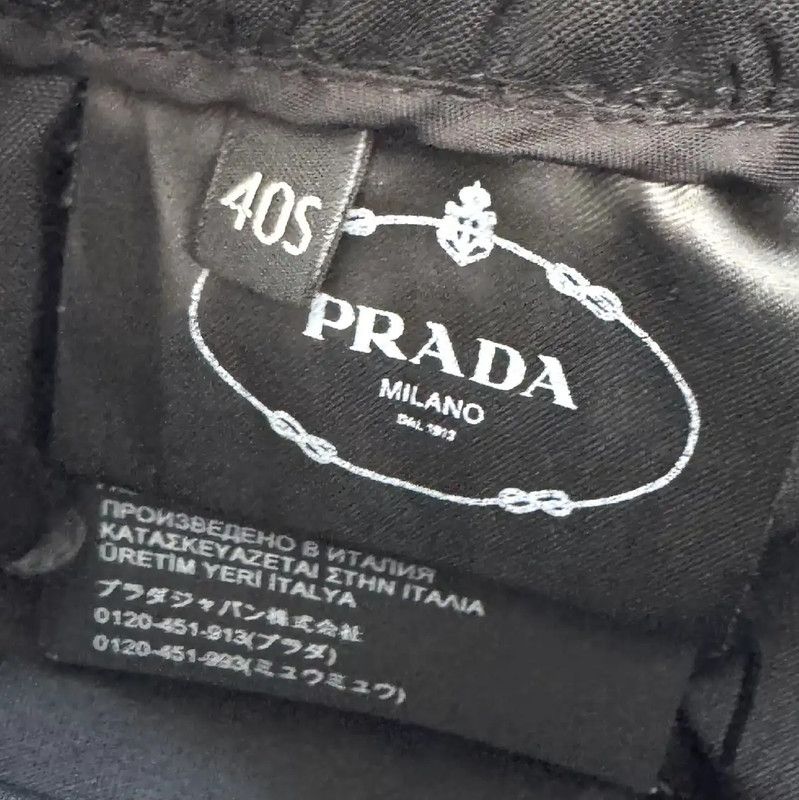 Prada Black Cotton Casual Pants for Women