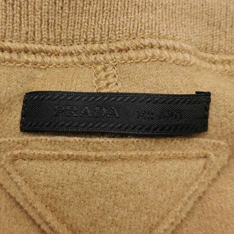 Prada Prada Khaki Cashmere Embroidered Logo Casual Pants Size 24" / US 00 / IT 34 - 3 Thumbnail