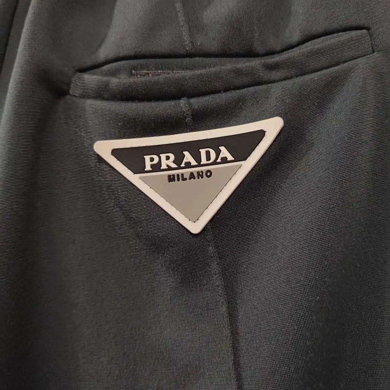 Prada Prada Black Cotton Blend Casual Pants Size 23" - 3 Thumbnail
