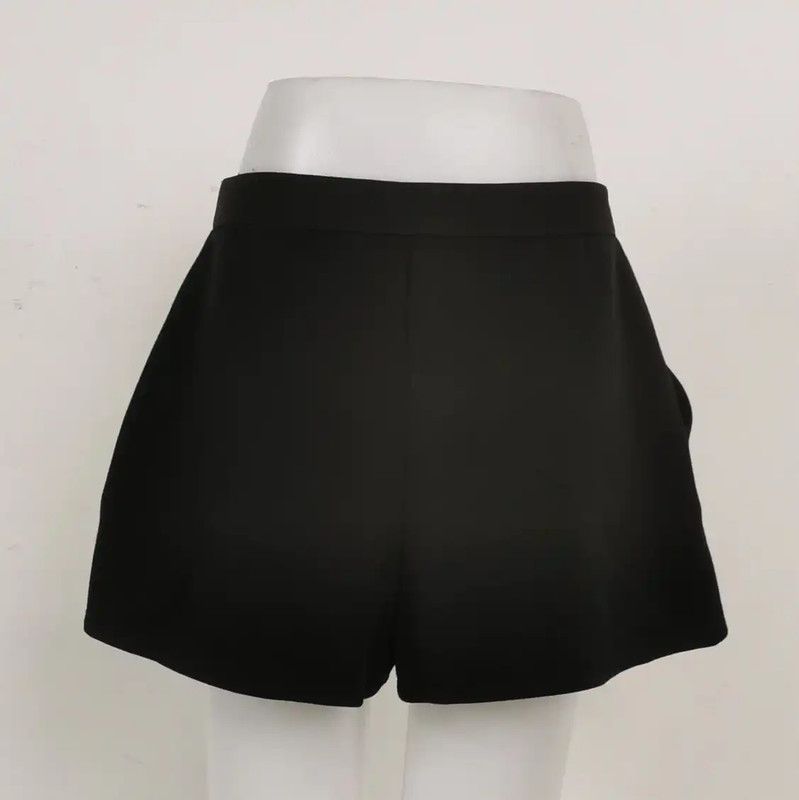 Prada Prada Black Polyester Embroidered Brand Logo Shorts Size 27" / US 4 / IT 40 - 2 Thumbnail