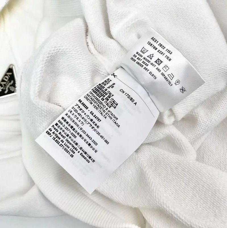 Prada Prada White Cotton Women's T-Shirt Size S Size S / US 4 / IT 40 - 4 Thumbnail