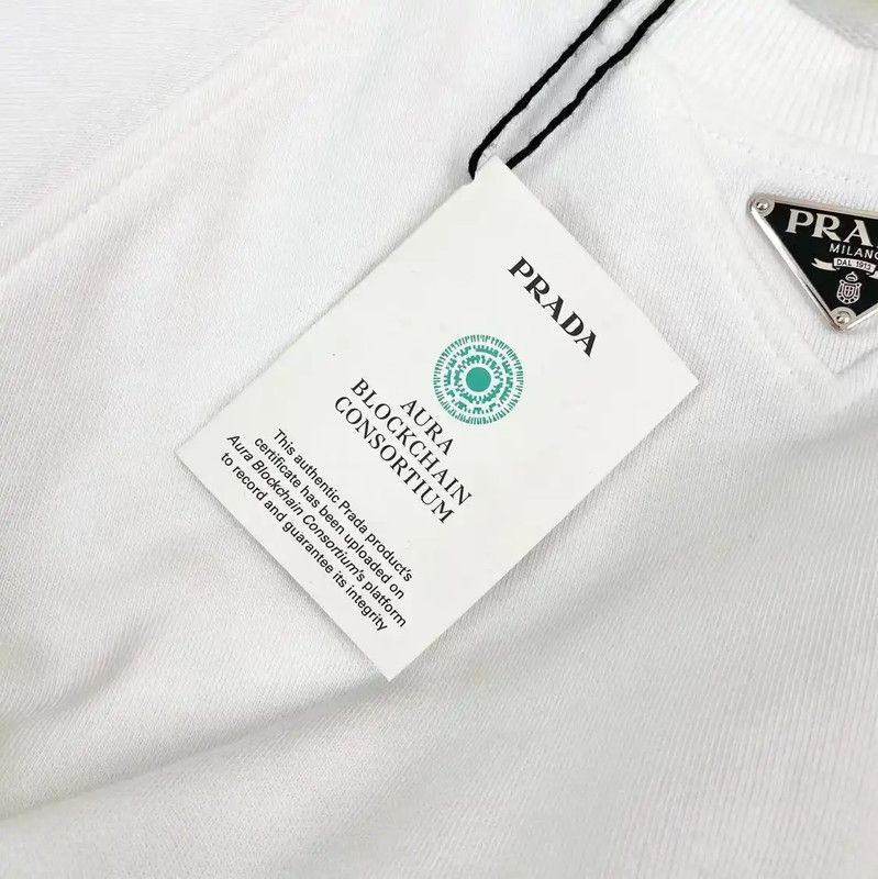 Prada Prada White Cotton Women's T-Shirt Size S Size S / US 4 / IT 40 - 6 Thumbnail