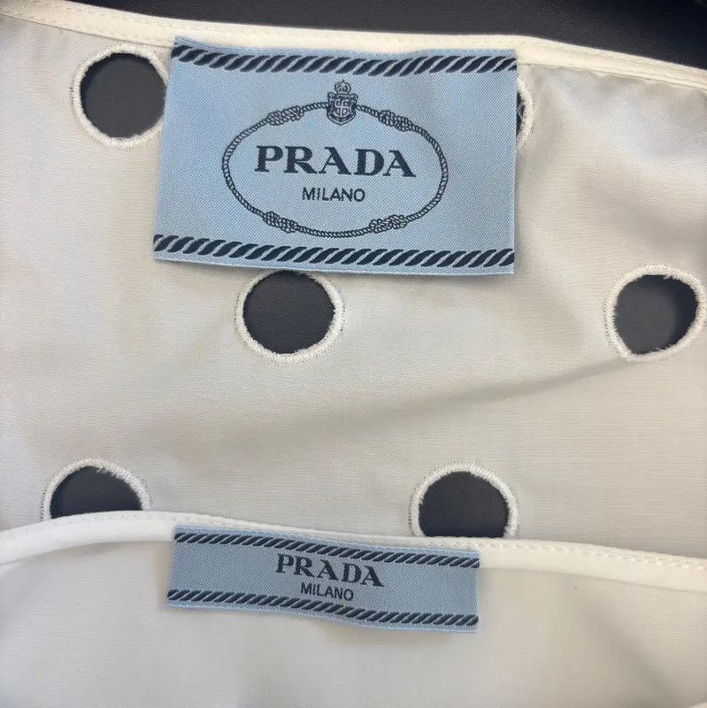 Prada Prada White Women's Dress with Cutouts Size M / US 6-8 / IT 42-44 - 3 Thumbnail