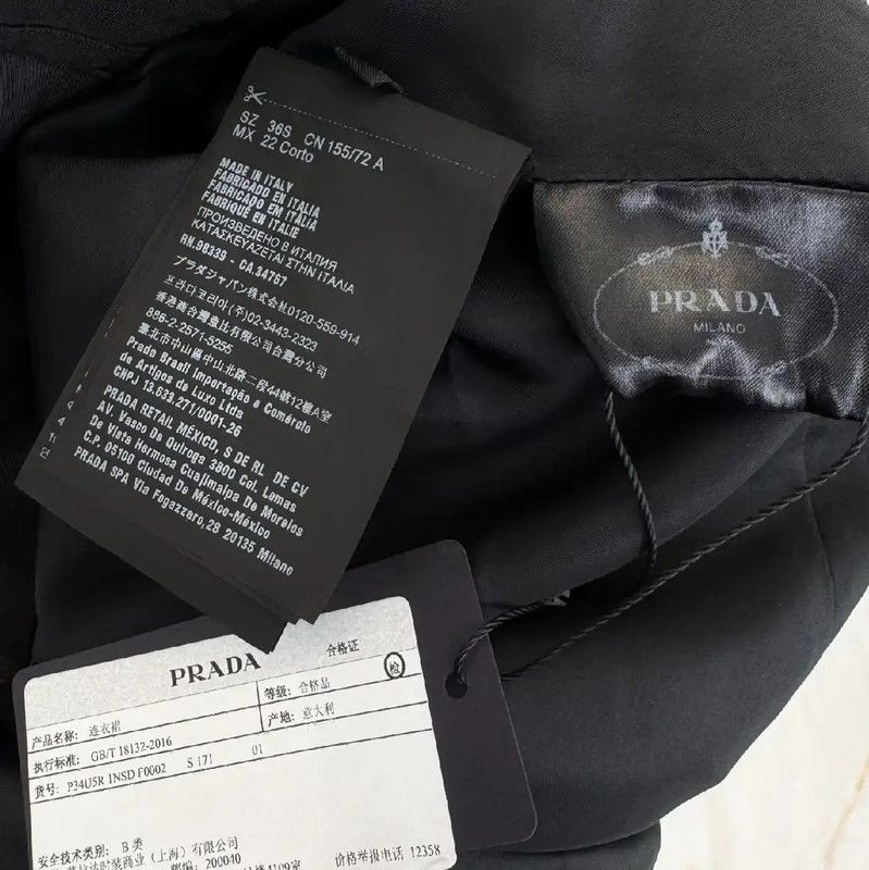 Prada Prada Black Summer Dress for Women Size XS / US 0-2 / IT 36-38 - 5 Thumbnail