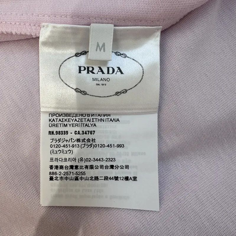 Prada Prada Pink Cotton T-Shirt for Women Size M / US 6-8 / IT 42-44 - 5 Thumbnail