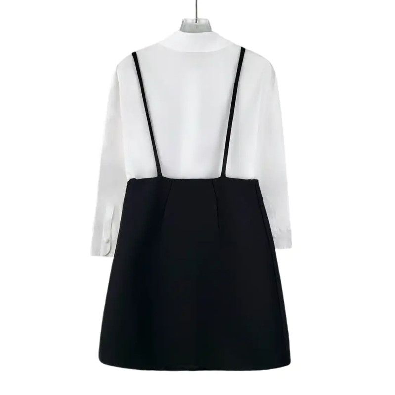 Prada Prada Color-block Cotton Dress for Women Size XS / US 0-2 / IT 36-38 - 2 Thumbnail