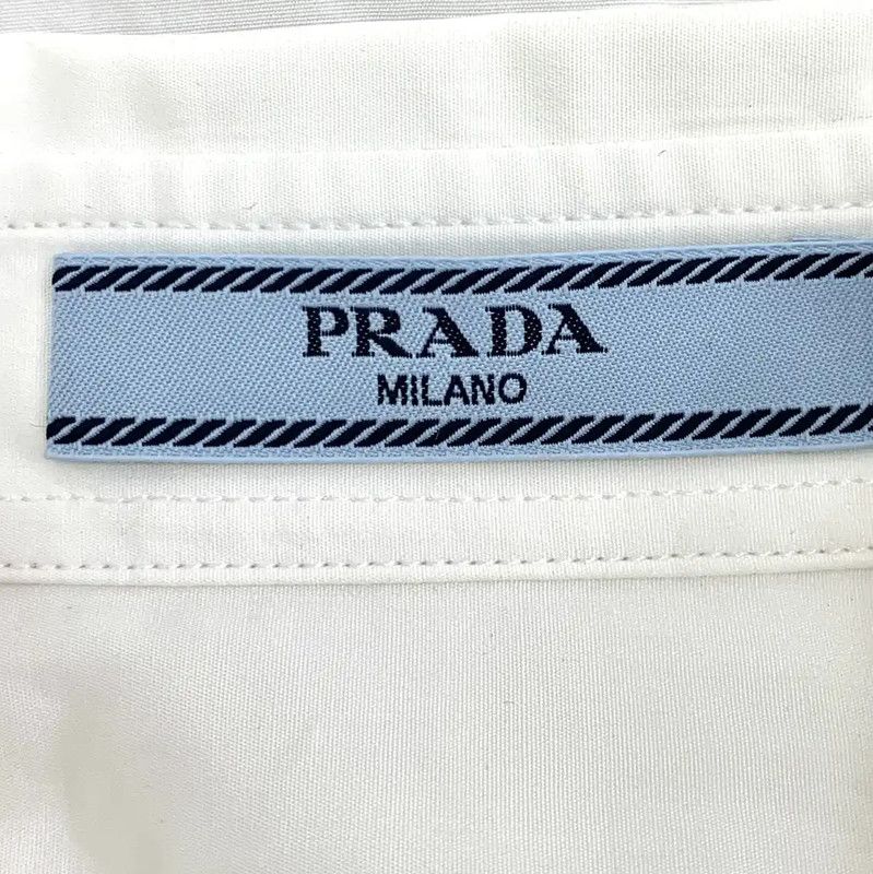 Prada Prada White Cotton Women's Shirt Size S / US 4 / IT 40 - 7 Thumbnail