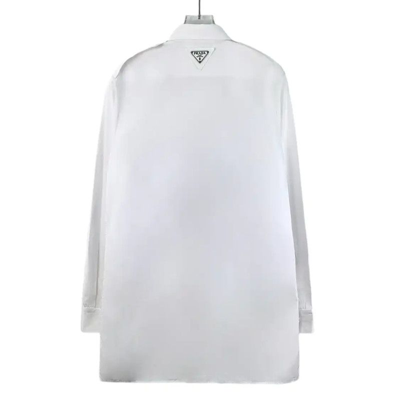 Prada Prada White Cotton Women's Shirt Size S / US 4 / IT 40 - 2 Thumbnail