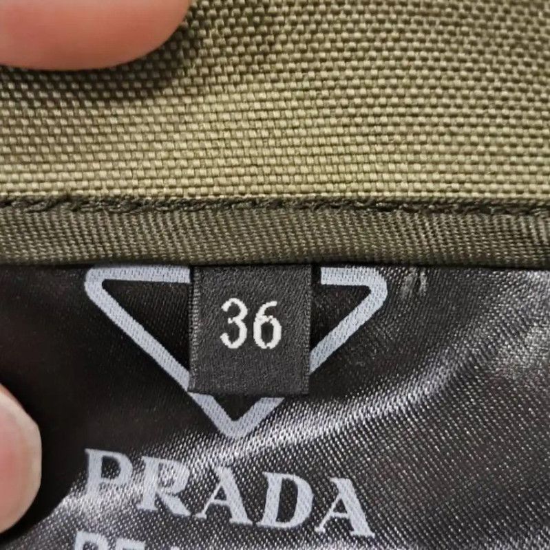 Prada Prada Olive Green Cotton Skirt for Women Size 25" / US 0 / IT 36 - 6 Thumbnail