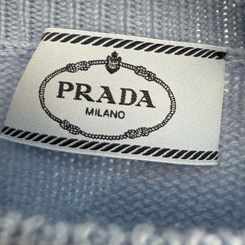 Prada Prada Blue Women's Knit Sweater Size L / US 10 / IT 46 - 4 Thumbnail
