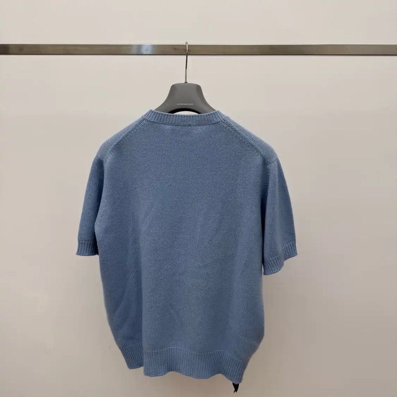 Prada Prada Blue Women's Knit Sweater Size L / US 10 / IT 46 - 2 Thumbnail