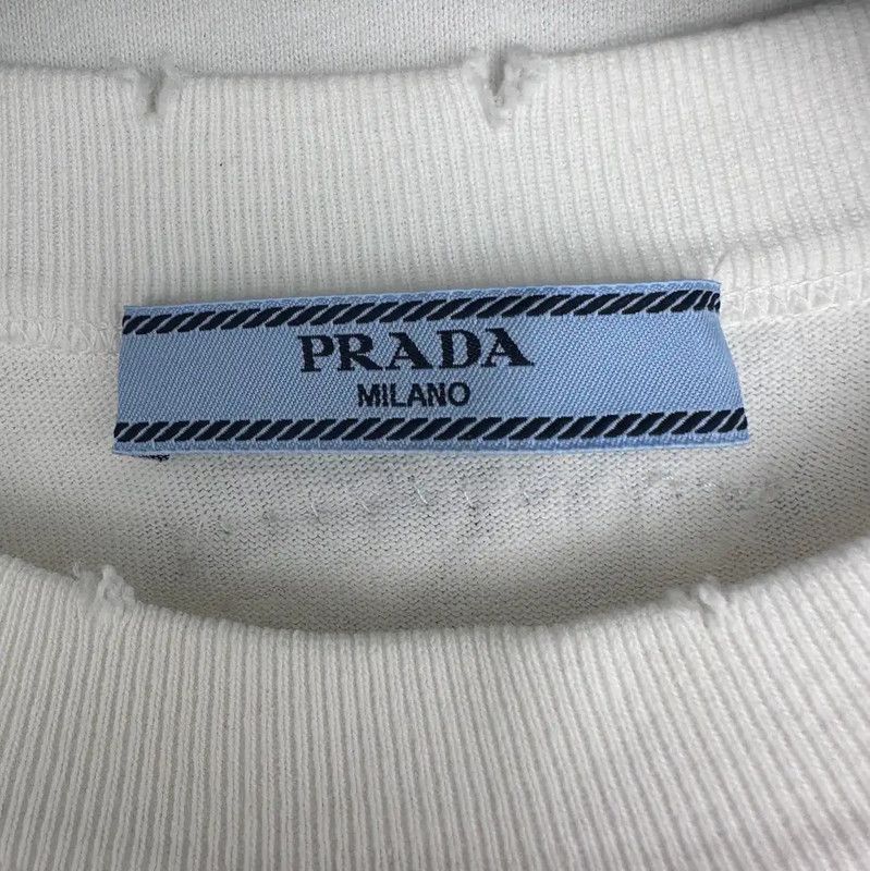 Prada Prada White Women's T-Shirt L Size Size L / US 10 / IT 46 - 4 Thumbnail