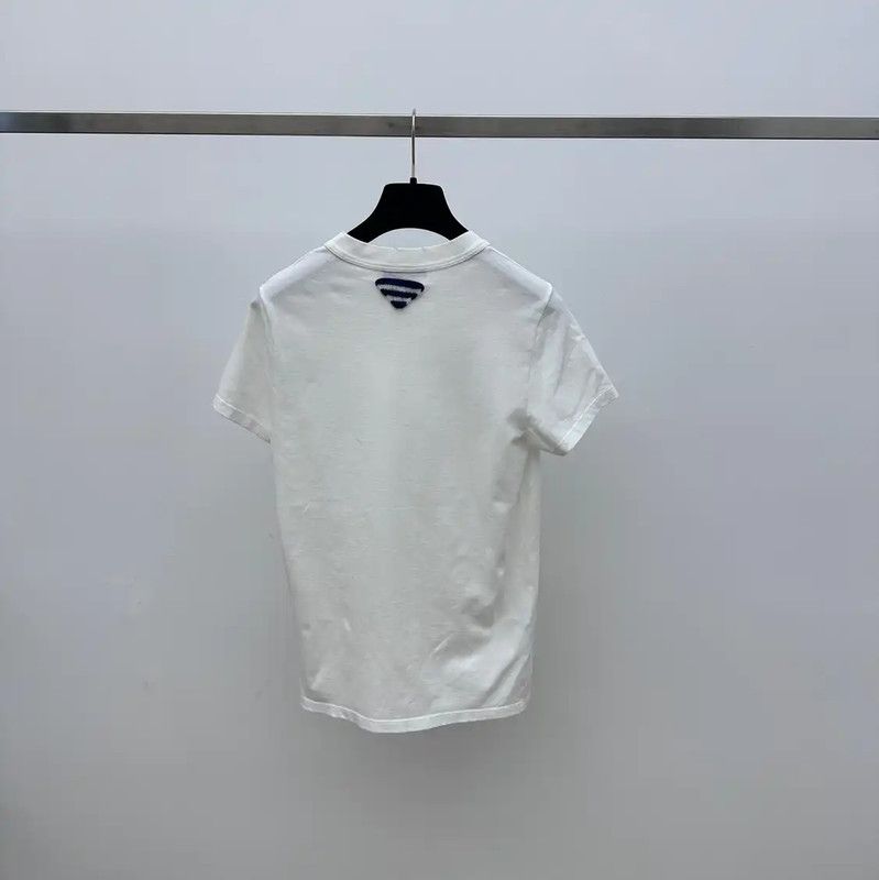 Prada Prada White Women's T-Shirt L Size Size L / US 10 / IT 46 - 2 Thumbnail