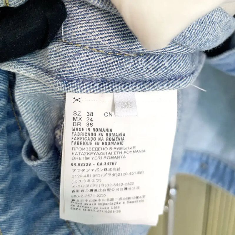 Prada Prada Blue Denim Women’s Cropped Jacket Size S / US 4 / IT 40 - 9 Thumbnail