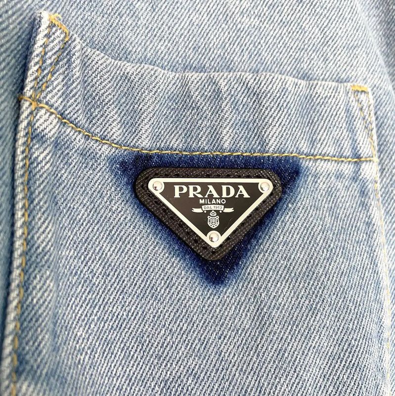 Prada Prada Blue Denim Women’s Cropped Jacket Size S / US 4 / IT 40 - 7 Thumbnail