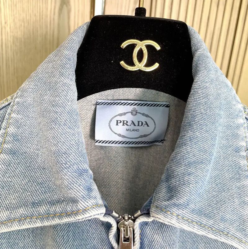 Prada Prada Blue Denim Women’s Cropped Jacket Size S / US 4 / IT 40 - 8 Thumbnail