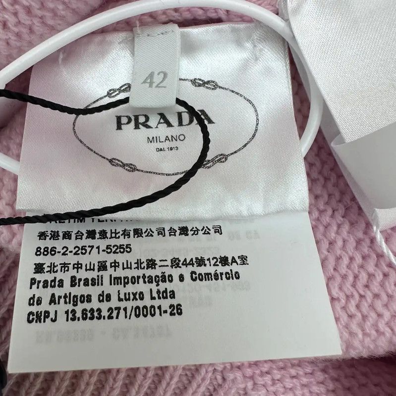 Prada Prada Pink Knitted Sweater for Women Size L / US 10 / IT 46 - 5 Thumbnail