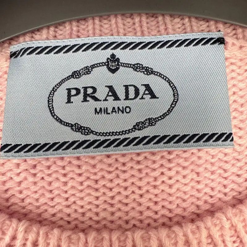 Prada Prada Pink Knitted Sweater for Women Size L / US 10 / IT 46 - 4 Thumbnail