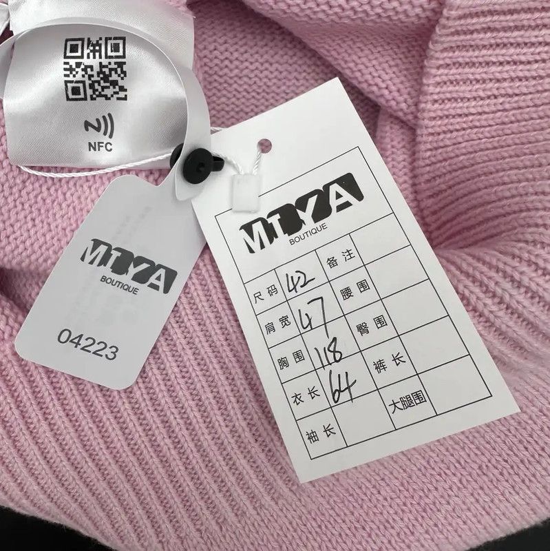 Prada Prada Pink Knitted Sweater for Women Size L / US 10 / IT 46 - 8 Thumbnail