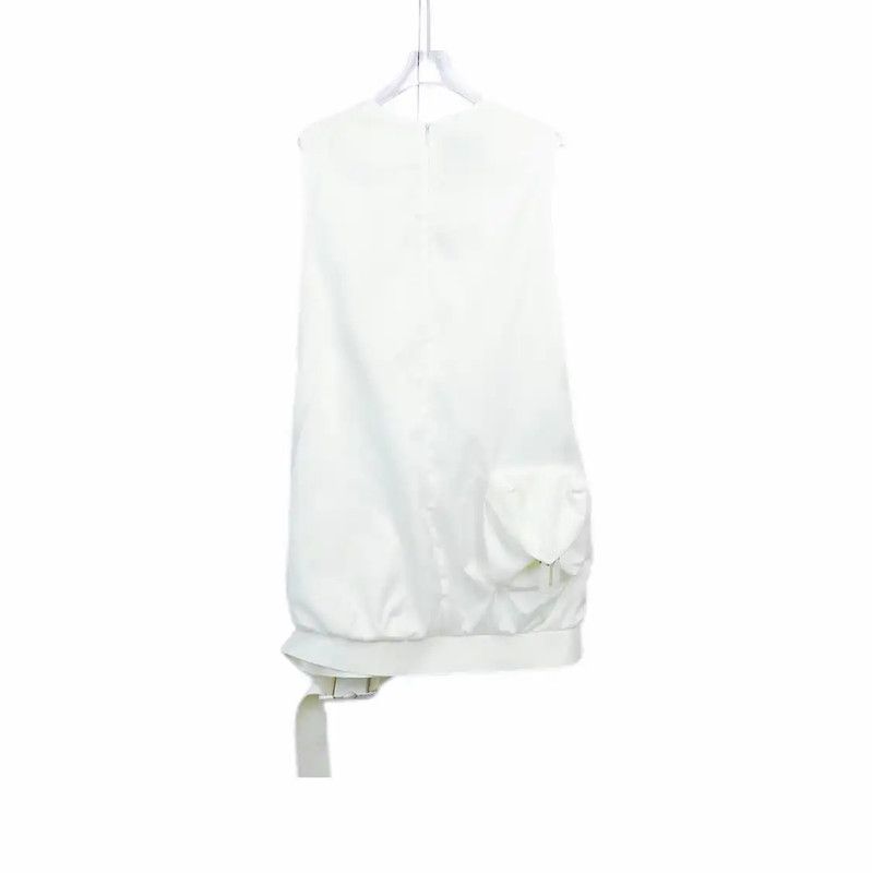 Prada Prada White Sleeveless Midi Dress for Women Size S / US 4 / IT 40 - 2 Thumbnail