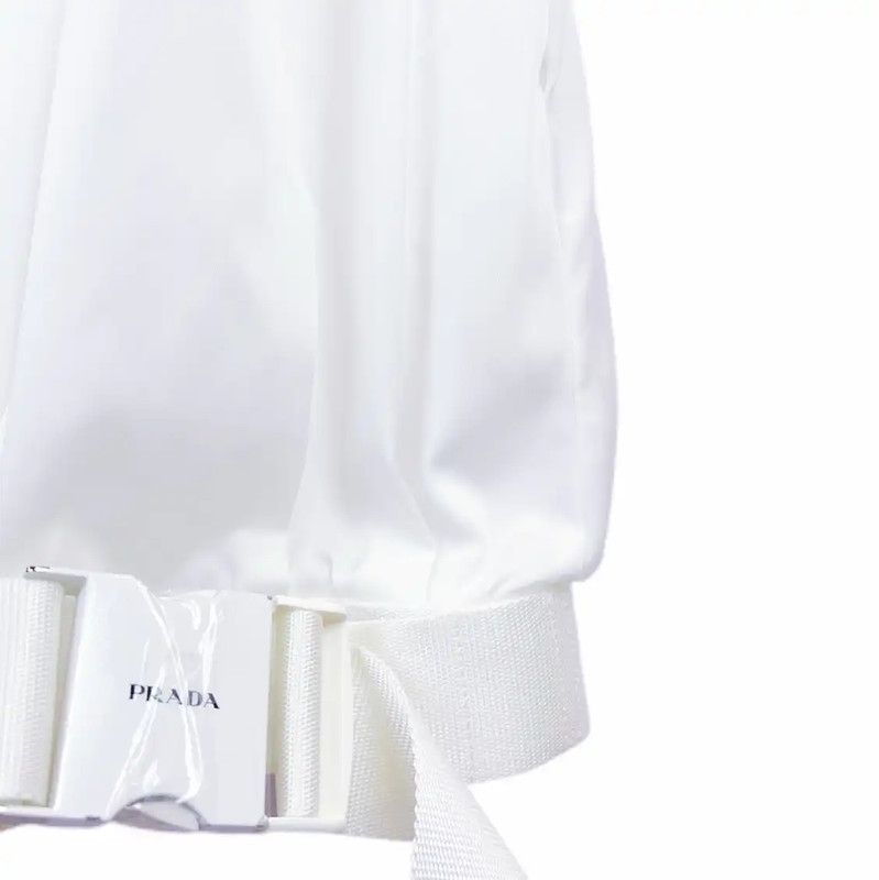 Prada Prada White Sleeveless Midi Dress for Women Size S / US 4 / IT 40 - 4 Thumbnail