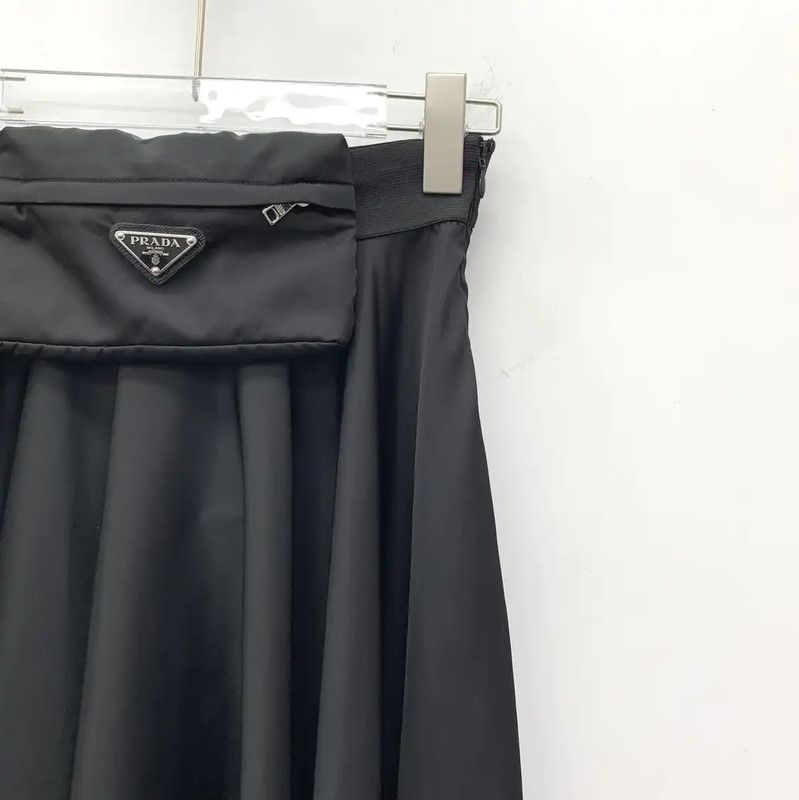 Prada Prada Black Women's Midi Skirt Size 22" - 3 Thumbnail