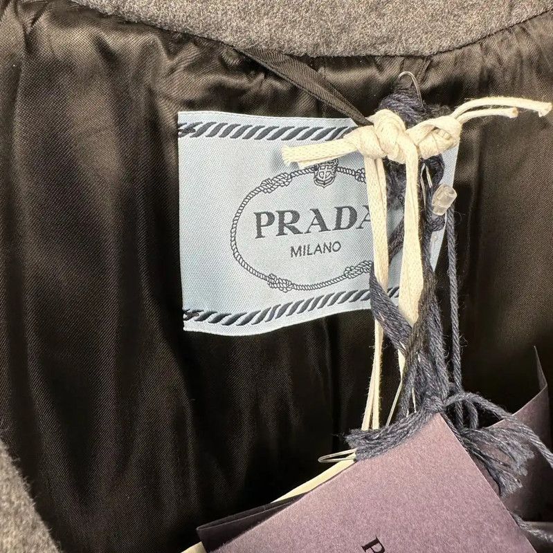 Prada Prada Women's Black Gray Cotton Jacket Size S / US 4 / IT 40 - 3 Thumbnail