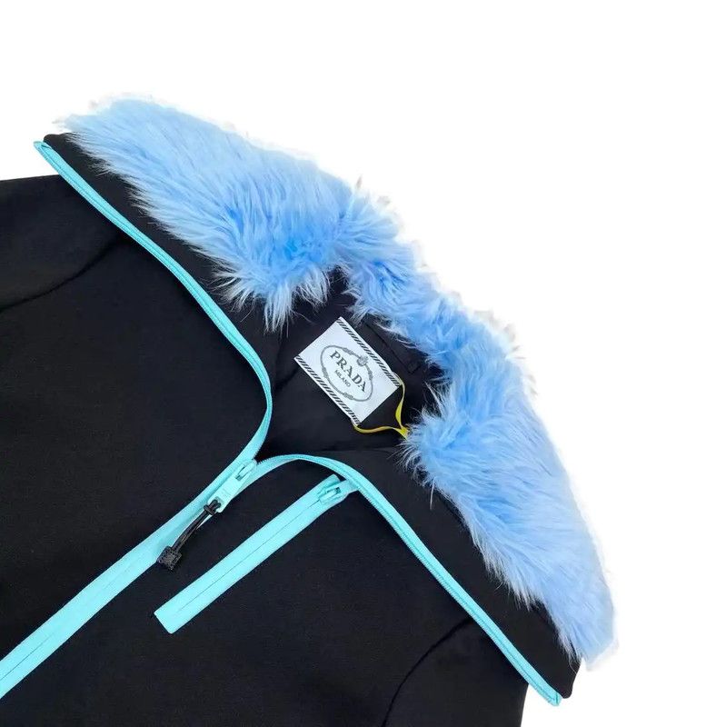 Prada Prada Multifunctional Jacket with Colorful Fur Trim Size ONE SIZE - 3 Thumbnail