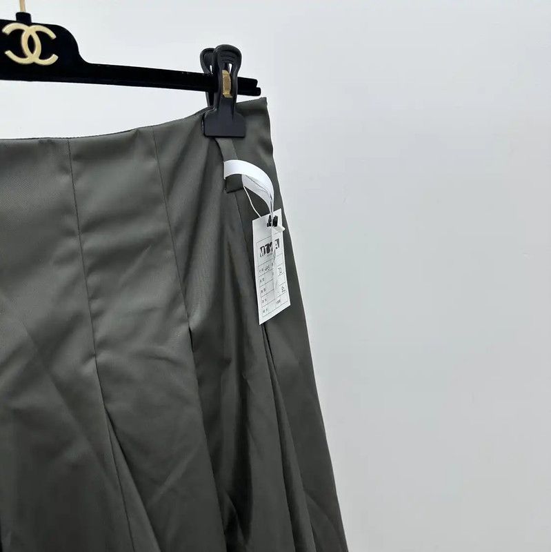Prada Prada Green Women's Midi Skirt Size 23" - 3 Thumbnail
