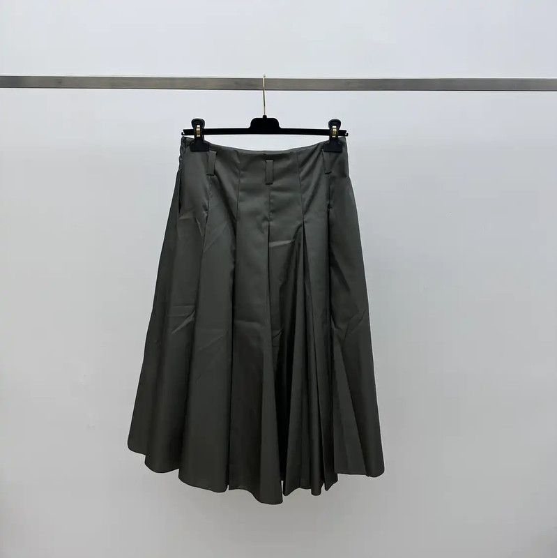 Prada Prada Green Women's Midi Skirt Size 23" - 2 Thumbnail