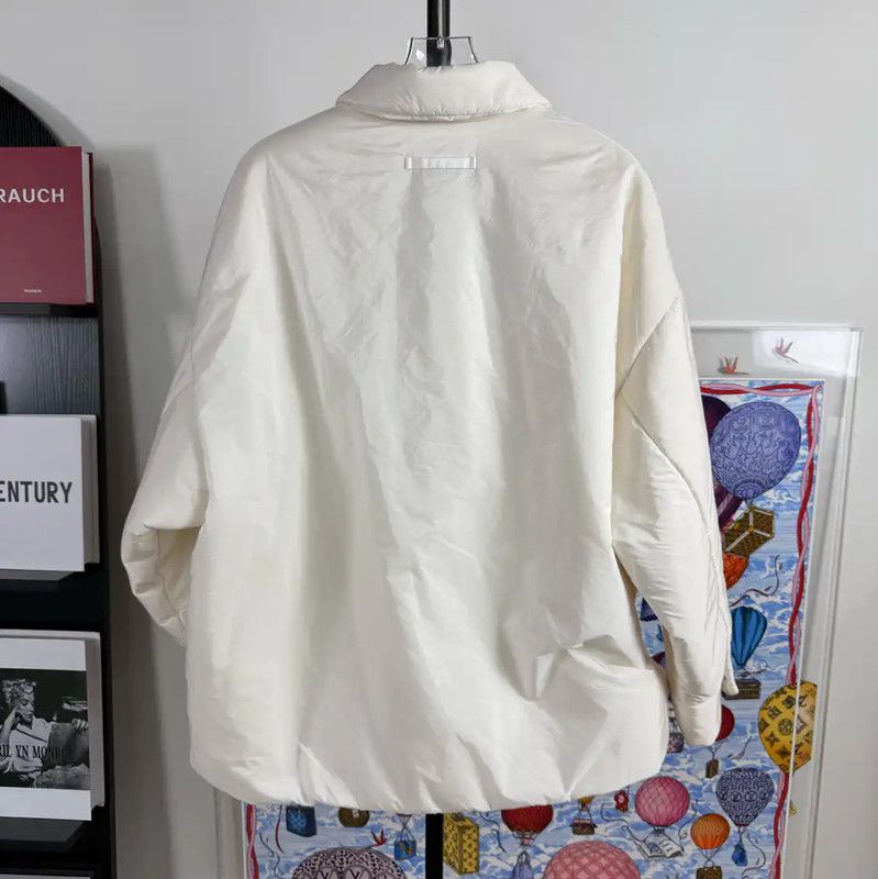 Prada Prada Cream Color Women's Jacket in Size L Size L / US 10 / IT 46 - 9 Thumbnail