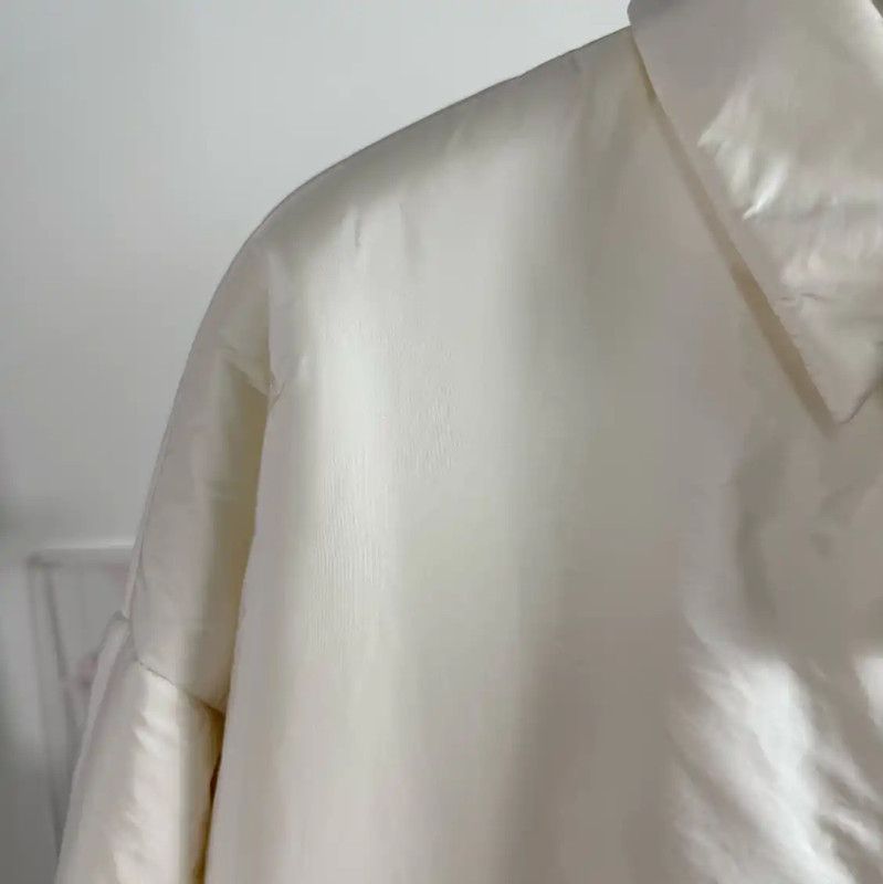Prada Prada Cream Color Women's Jacket in Size L Size L / US 10 / IT 46 - 3 Thumbnail