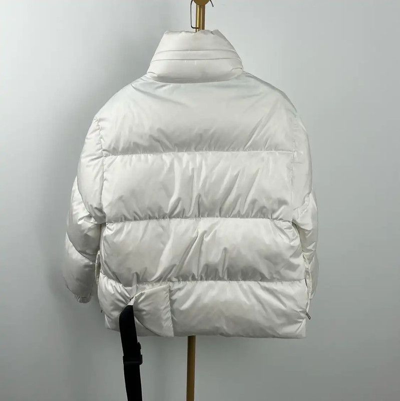 Prada Prada White Recycled Fiber Women's Puffer Jacket Size XS / US 0-2 / IT 36-38 - 2 Thumbnail