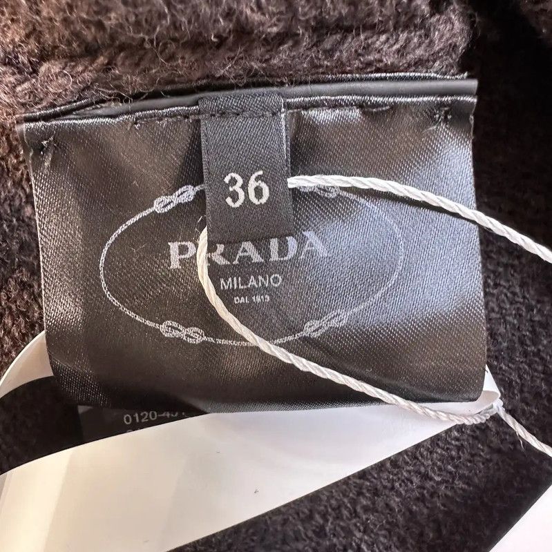 Prada Prada Dark Brown Women's Cardigan Size S / US 4 / IT 40 - 4 Thumbnail