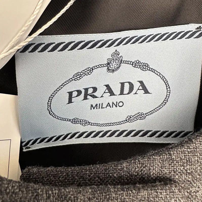Prada Prada Gray Women's Cropped Jacket Size M / US 6-8 / IT 42-44 - 4 Thumbnail