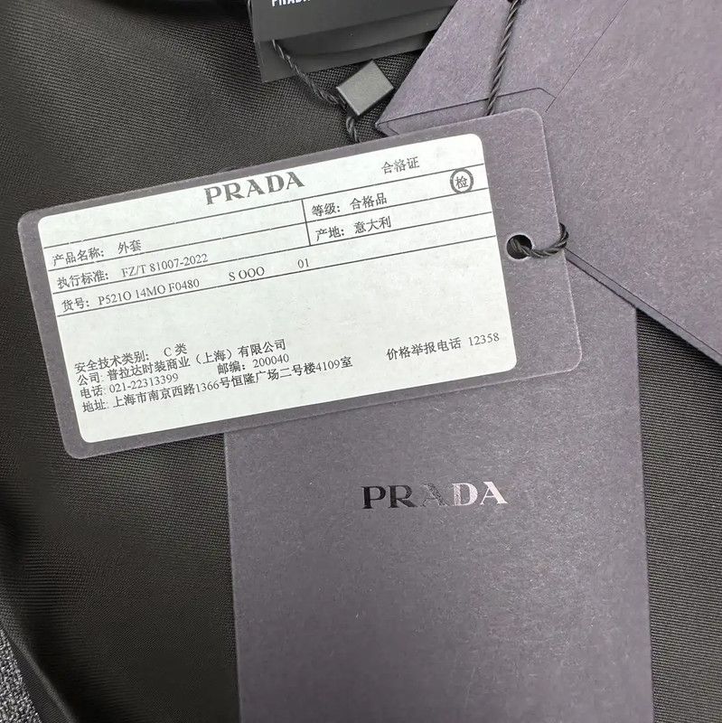 Prada Prada Gray Women's Cropped Jacket Size M / US 6-8 / IT 42-44 - 7 Thumbnail