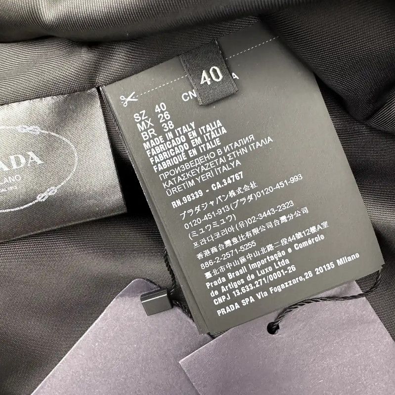 Prada Prada Gray Women's Cropped Jacket Size M / US 6-8 / IT 42-44 - 5 Thumbnail