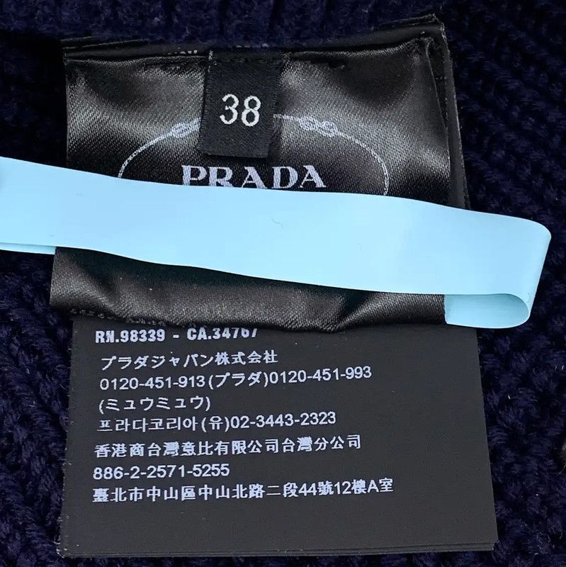 Prada Prada Dark Blue Knitted Wool Sweater Size S / US 4 / IT 40 - 8 Thumbnail