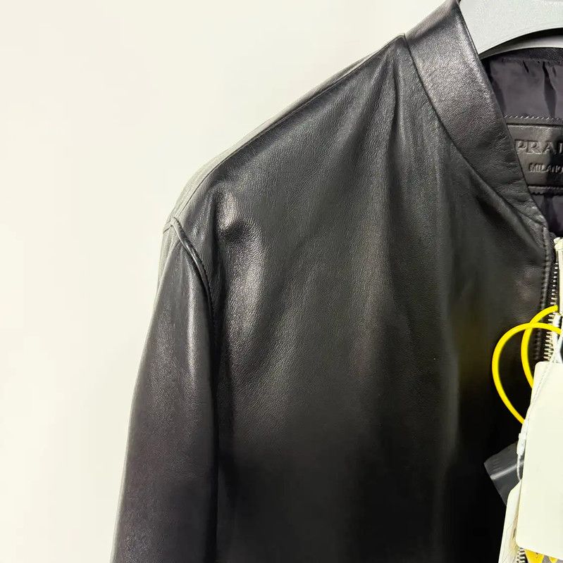Prada Prada Black Leather Women's Jacket Size S Size S / US 4 / IT 40 - 3 Thumbnail