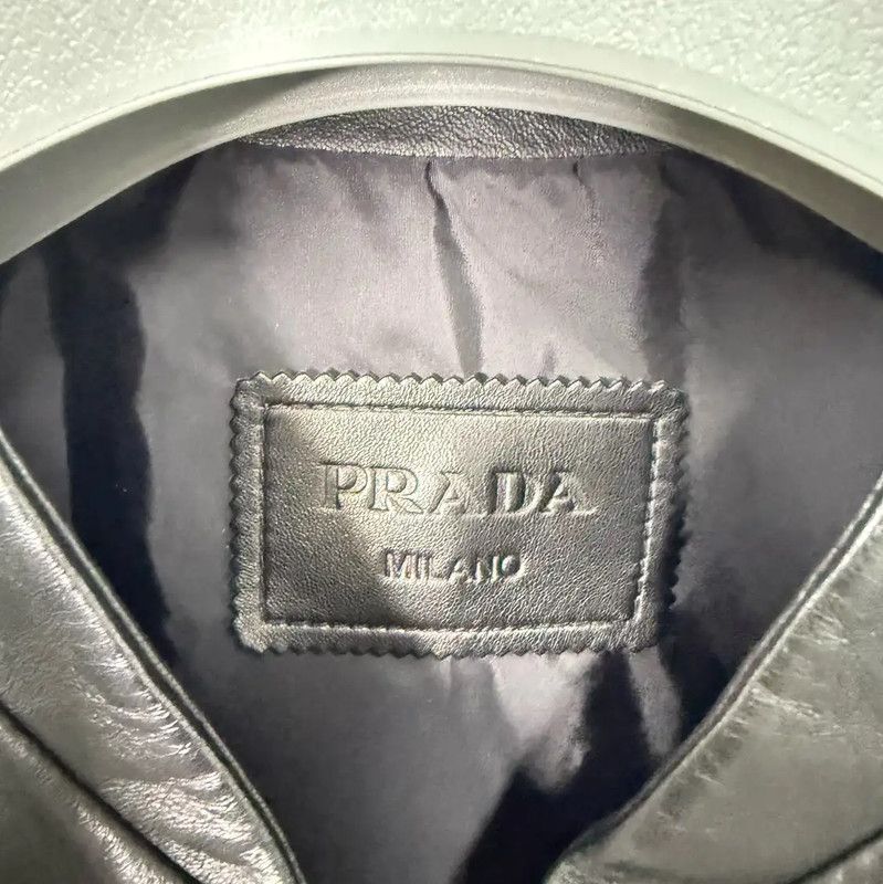 Prada Prada Black Leather Women's Jacket Size S Size S / US 4 / IT 40 - 7 Thumbnail
