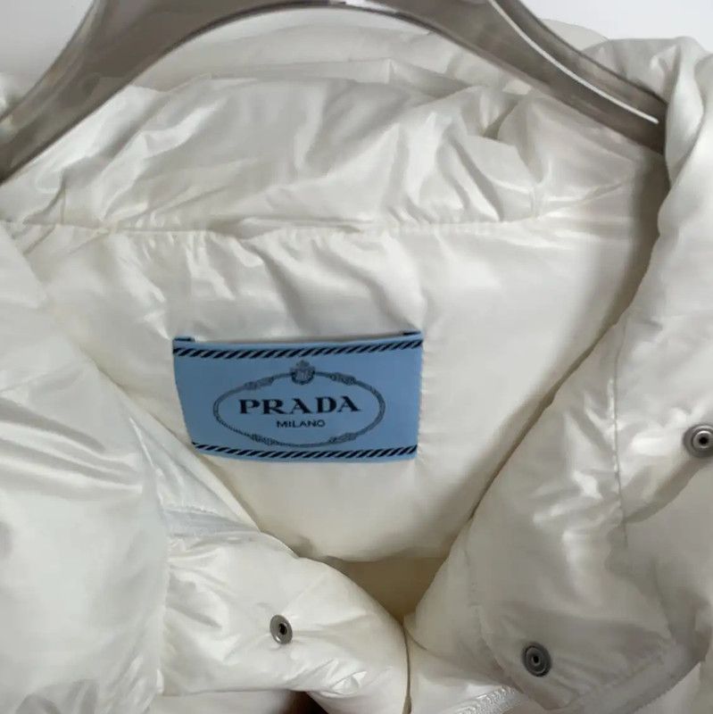 Prada Prada Winter White Nylon Puffer Jacket Size L / US 10 / IT 46 - 6 Thumbnail