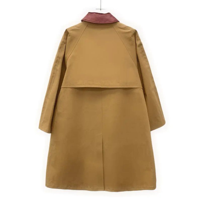 Prada Prada Brown Cotton Women's Trench Coat Size M / US 6-8 / IT 42-44 - 2 Thumbnail