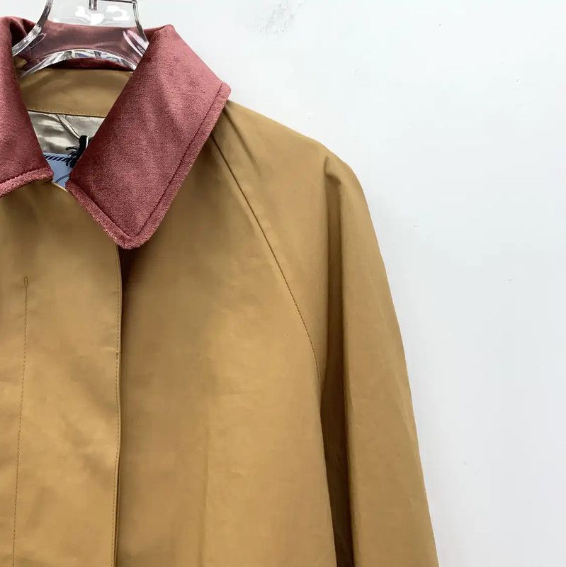 Prada Prada Brown Cotton Women's Trench Coat Size M / US 6-8 / IT 42-44 - 3 Thumbnail