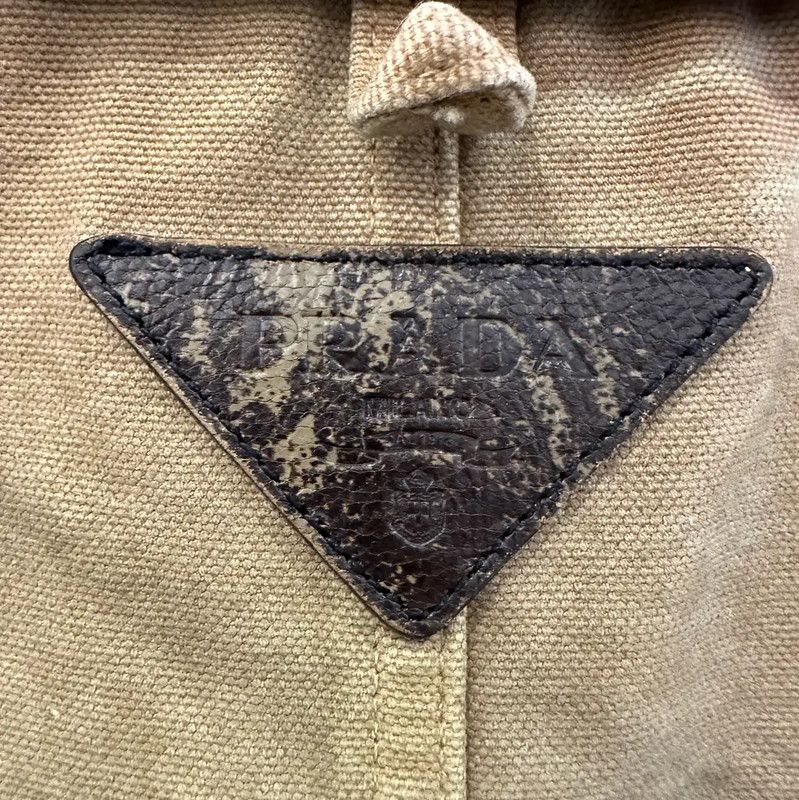 Prada Prada Women's Khaki Denim Jacket Size L / US 10 / IT 46 - 6 Thumbnail