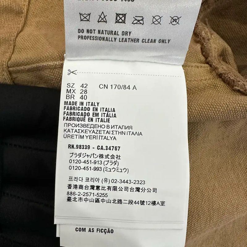 Prada Prada Women's Khaki Denim Jacket Size L / US 10 / IT 46 - 9 Thumbnail