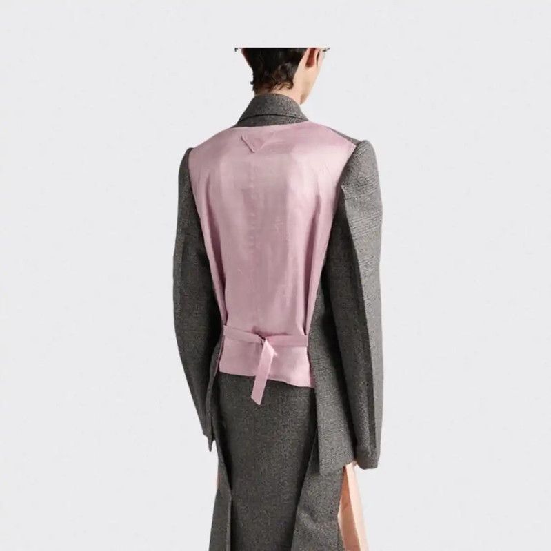 Prada Prada Women’s Double-Breasted Cotton Coat in Dark Gray Size M / US 6-8 / IT 42-44 - 6 Thumbnail